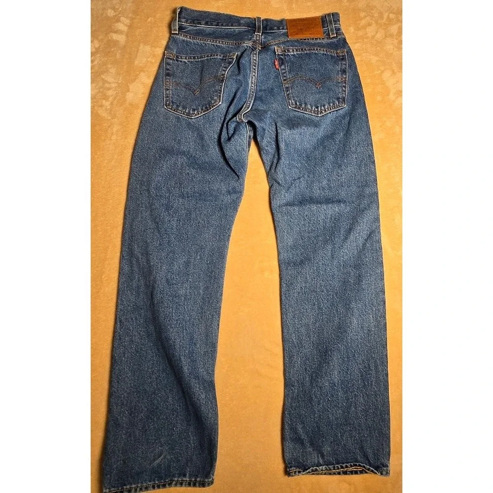 Levis Premium 551 Z Authentic Straight Jeans Blue Cotton Hemp Big E 28x30 1110